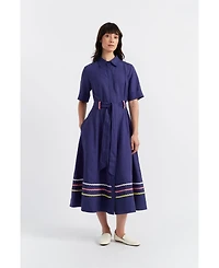Chinti & Parker Women's Starboard Linen Blend Dress