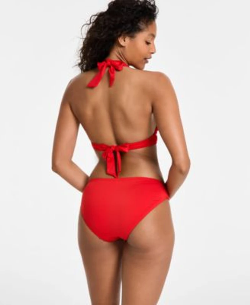 Michael Michael Kors Logo Ring Halter Bikini Top Bikini Bottoms Created For Macys
