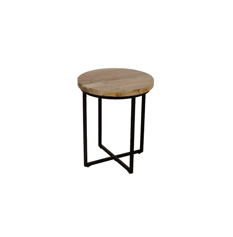 Jofran Ames Solid Wood Modern 20" Round End Table