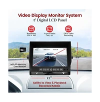 Pyle Dvr Cam Recording System with 7'' Display Monitor and Night Vision, Waterproof