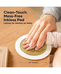 KeaBabies 2pk Round Inkless Ink Pad for Baby Hand and Footprint Kit, Clean Touch Dog Paw, Nose Print & Pet Safe