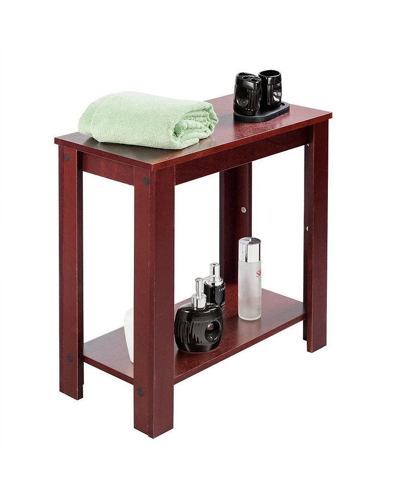 Gouun 2-Tier Modern Compact End Table with Storage Shelf