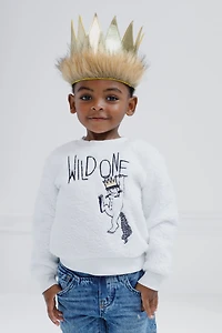 Where The Wild Things Are Toddler Boys Warner Bros. Max Cozy Sherpa Sweatshirt and Felt Faux Fur Crown
