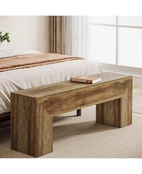 Tribesigns Dining Bench, Farmhouse Wooden Entryway Bench, Entry 47" Long Bench for Living Dining Room, Hallway and Bedroom, Easy Assembly
