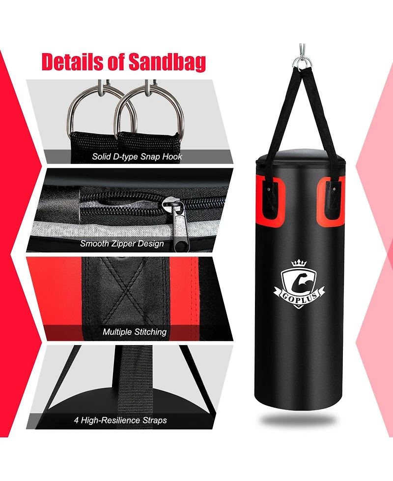 Kuyotq 56 Lbs Filled Punching Bag Set with Boxing Gloves