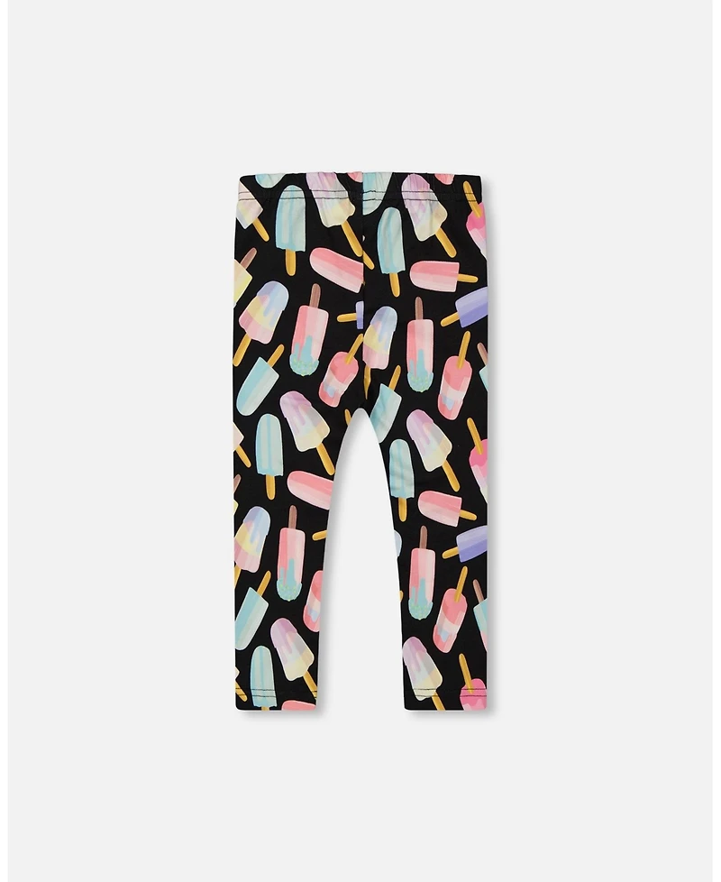 Deux par Deux Toddler Girls Printed Capri Leggings Ice Lollipops - Toddler|Child