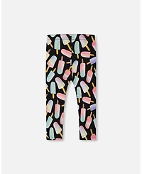 Deux par Deux Toddler Girls Printed Capri Leggings Ice Lollipops - Toddler|Child