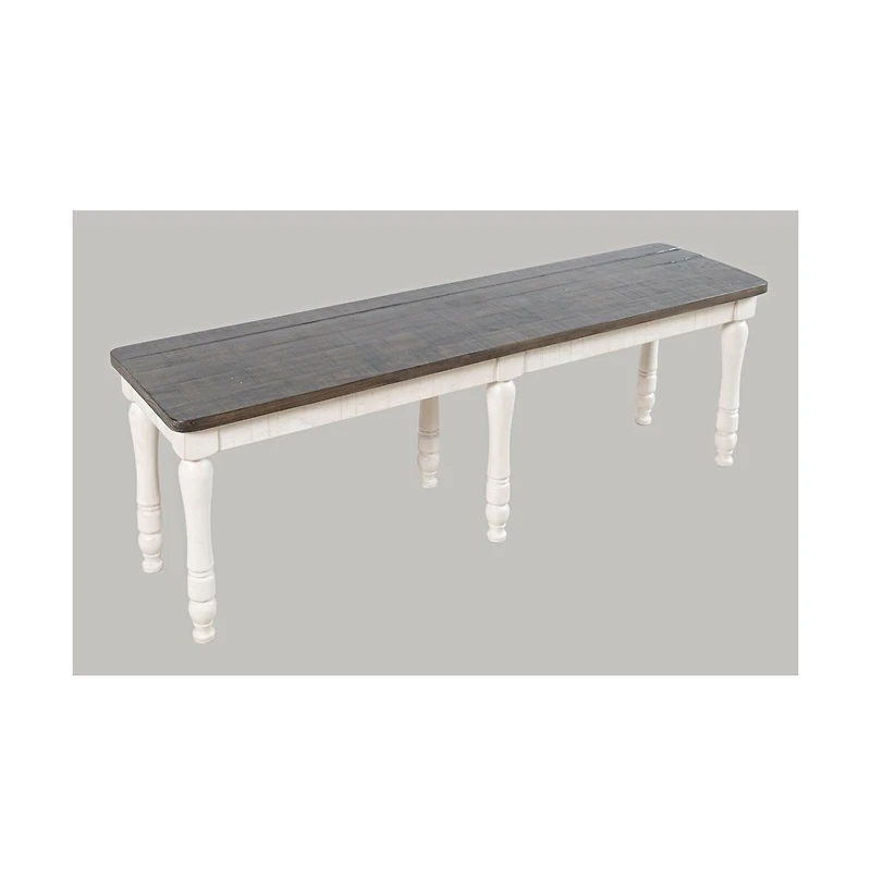Jofran Madison County Rustic Reclaimed Pine Farmhouse 54" Dining Bench