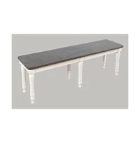 Jofran Madison County Rustic Reclaimed Pine Farmhouse 54" Dining Bench