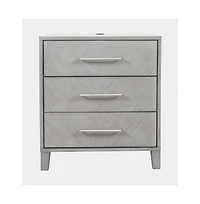 Jofran Eloquence Contemporary Modern 28" Usb Charging Nightstand