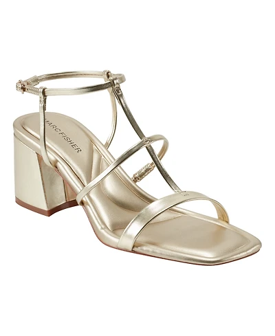 Marc Fisher Women's Gellyn Caged Block Heel Sandals