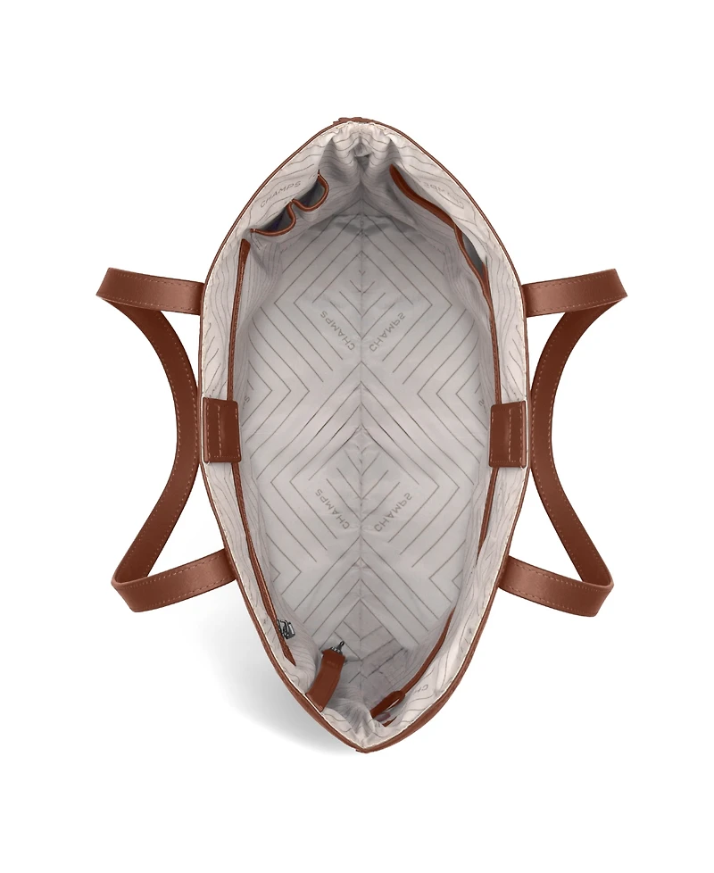 Champs Onyx Collection Leather Vertical Tote