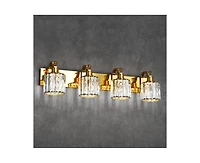 gaomon Modern Crystal Bathroom Vanity Lights Gold Bathroom Light Fixtures Crystal Vanity Shower Lights Over Mirror