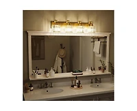 gaomon Modern Crystal Bathroom Vanity Lights Gold Bathroom Light Fixtures Crystal Vanity Shower Lights Over Mirror