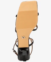 Vaila Shoes Women's Isabella Strappy Kitten-Heel Dress Sandals - Extended Sizes 9-14