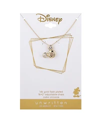 Disney Cubic Zirconia Mickey Mouse Dream Initial Pendant Necklace