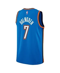 Nike Big Boys and Girls Chet Holmgren Blue Oklahoma City Thunder Swingman Jersey - Icon Edition