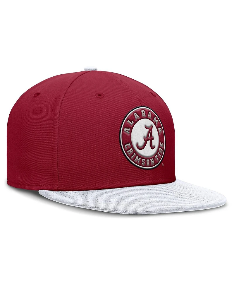 Nike Men's Crimson/White Alabama Crimson Tide Two-Tone Primetime Performance Fitted Hat