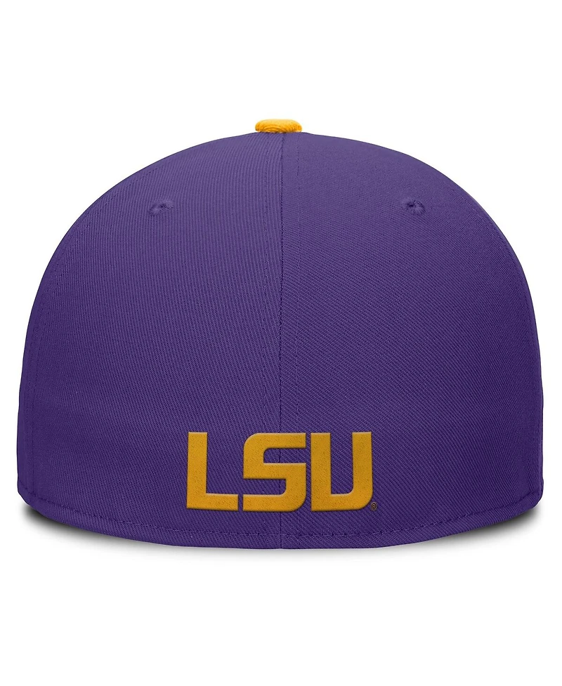 Nike Men's Purple/Gold Lsu Tigers Two-Tone Primetime Performance Fitted Hat