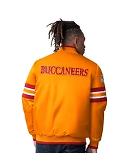 Starter Men's Orange Tampa Bay Buccaneers Vintage Logo Scout I Full-Snap Varsity Jacket