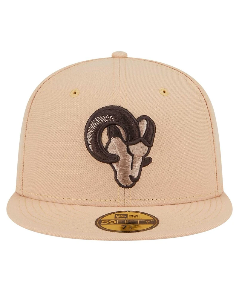 New Era Men's Tan Los Angeles Rams Candied Pecan 59FIFTY Fitted Hat