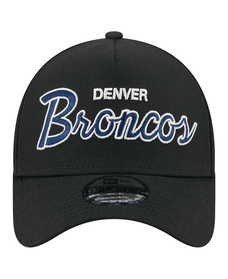 New Era Men's Black Denver Broncos Smith 9FORTY Adjustable hat