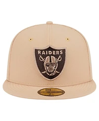 New Era Men's Tan Las Vegas Raiders Candied Pecan 59FIFTY Fitted Hat