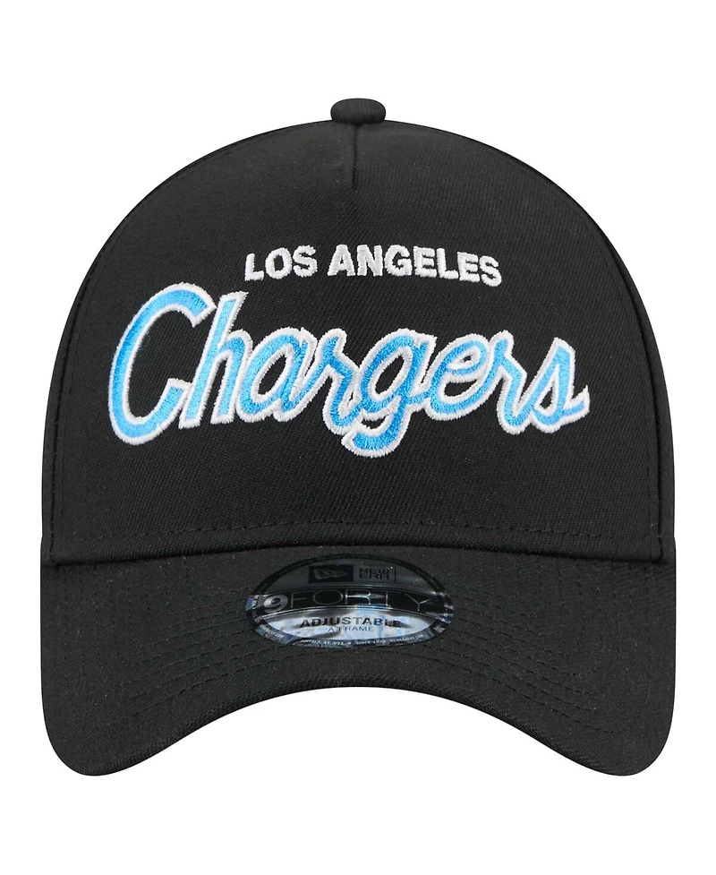 New Era Men's Black Los Angeles Chargers Smith 9FORTY Adjustable hat