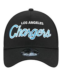 New Era Men's Black Los Angeles Chargers Smith 9FORTY Adjustable hat