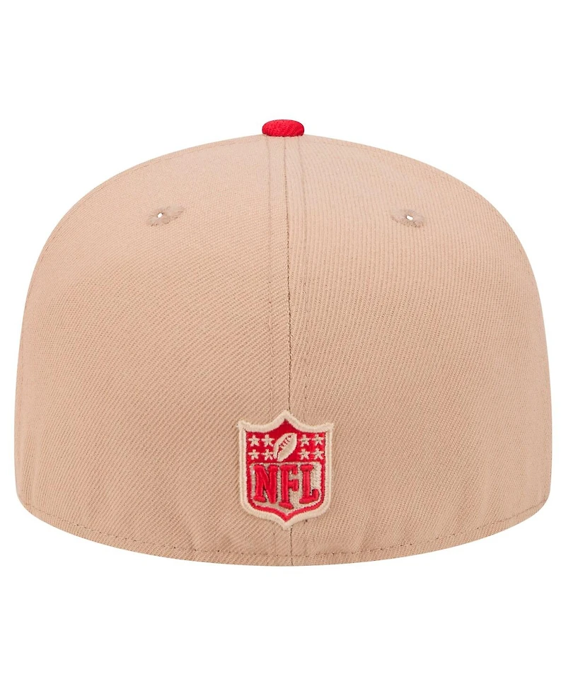 New Era Men's Tan San Francisco 49ers Logo Main 59FIFTY Fitted Hat