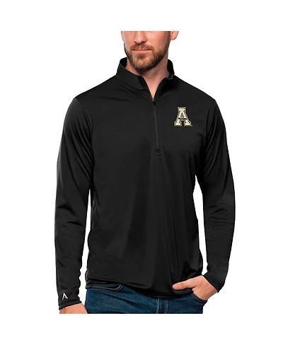 Antigua Men's Black Appalachian State Mountaineers Tribute Quarter-Zip Top