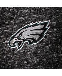 Antigua Men's Heather Black Philadelphia Eagles Fortune Quarter-Zip Pullover Jacket