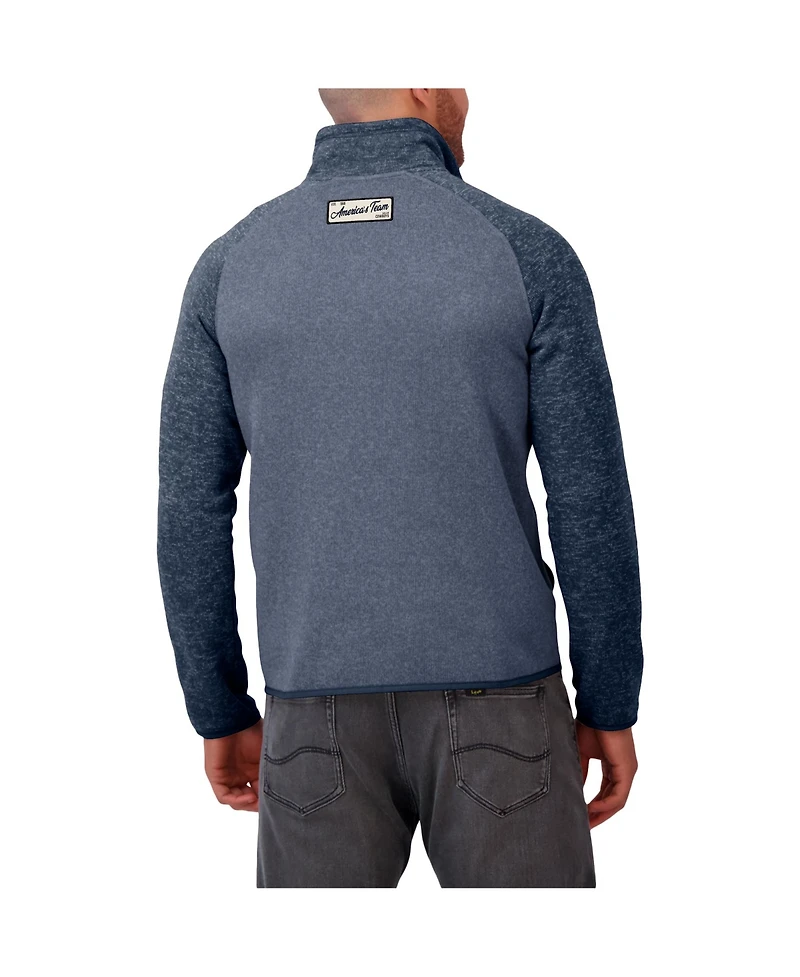 Fanatics Men's Navy Dallas Cowboys Tonal Quarter-Zip Jacket