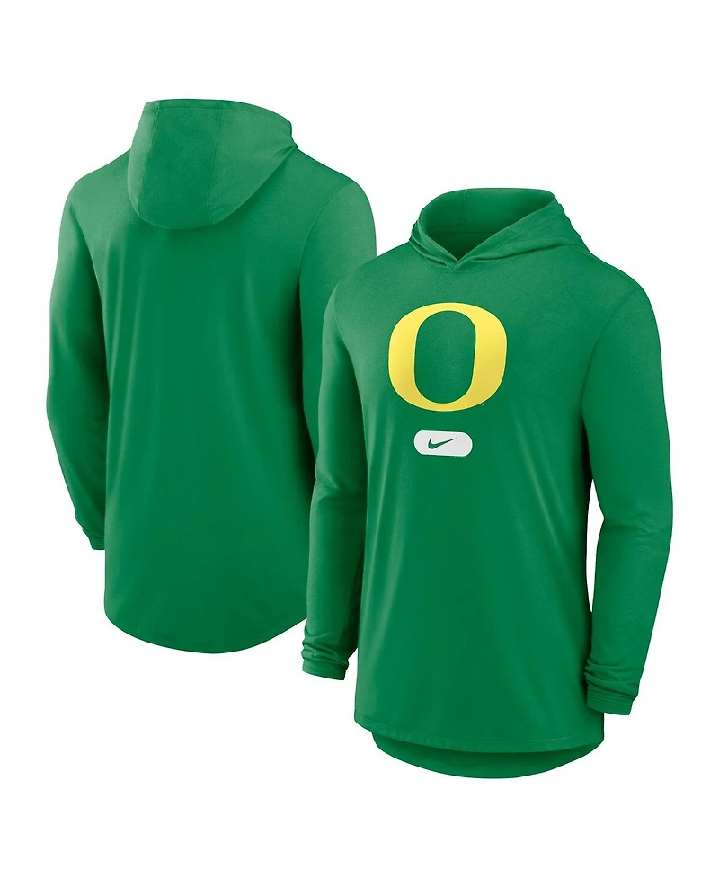 Nike Men's Green Oregon Ducks Lightweight Performance Long Sleeve Hoodie T-Shirt
