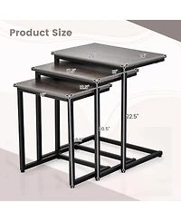 Gouun 3 Pieces Multifunctional End Table Set