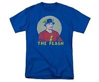 Dc Flash Mens Comics Faded Circle Short Sleeve Adult Tee / T-Shirt