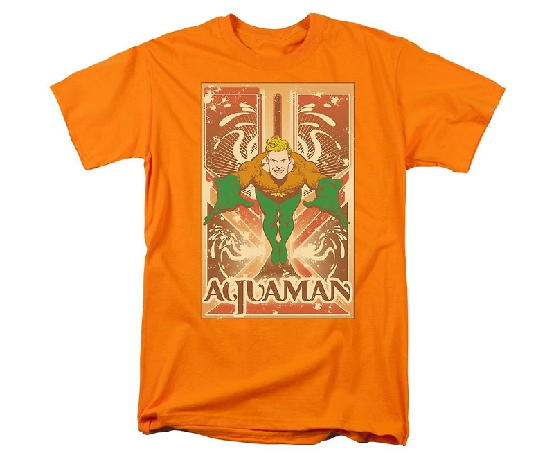 Dc Aquaman Mens Comics Short Sleeve Adult Tee / T-Shirt