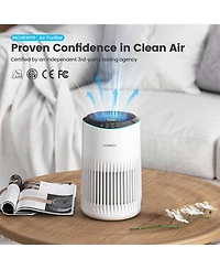 Morento Air Purifiers for Home, Air Purifier for Smoke Pet Dander Odors with Fragrance Sponge, Small Air Purifier with Sleep Mode for Bedroom Office,