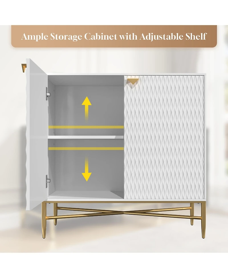 Boyel Living 2 Door Locker Accent Cabinet
