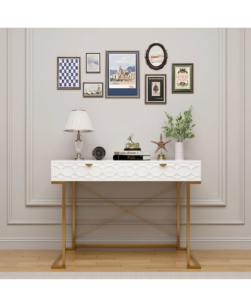 Functional Writing Desk with Ample Storage and Modern Design