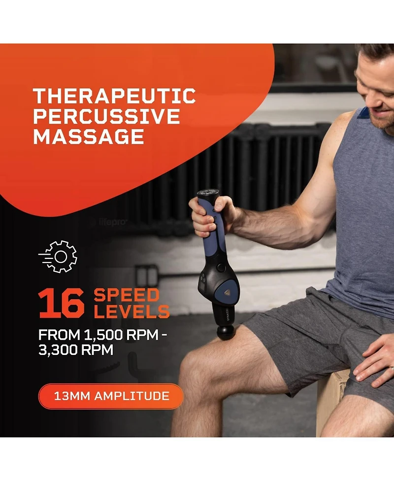 LifePro Heavy Duty Massage Gun for Athletes - Deep Tissue Percussion Muscle Massager with Adjustable Heads & Tips
