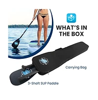 SereneLife Adjustable 3-Piece Sup Paddle with Carry Bag