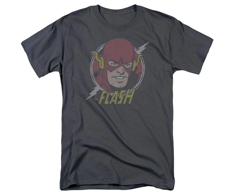Dc Flash Mens Comics Vintage Voltage Short Sleeve Adult Tee / T-Shirt