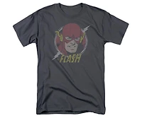 Dc Flash Mens Comics Vintage Voltage Short Sleeve Adult Tee / T-Shirt