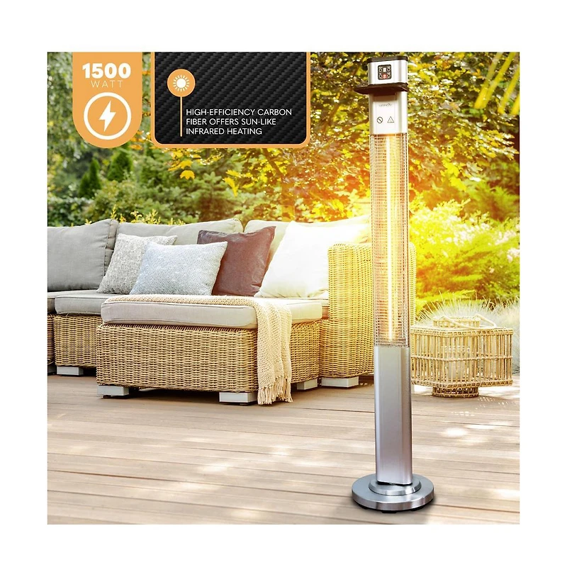 SereneLife 900W Electric Patio Heater with Remote Control