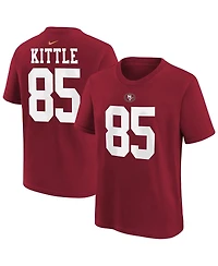 Nike Big Boys and Girls George Kittle Scarlet San Francisco 49ers Player Name Number T-Shirt