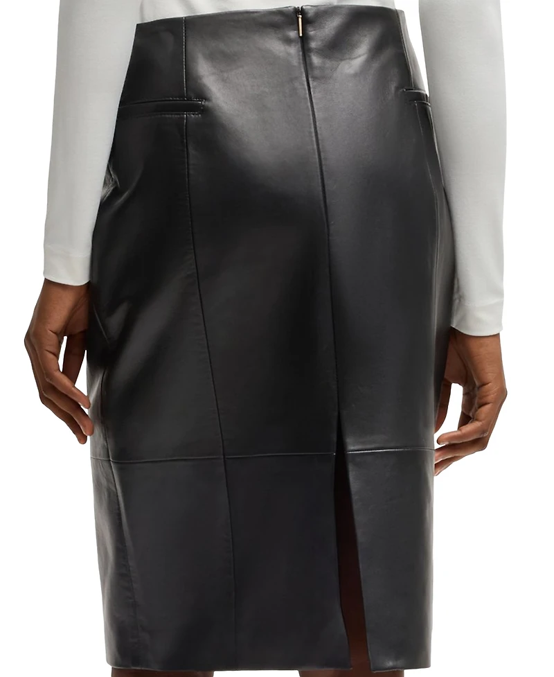 Boss by Hugo Boss Women's Lustrous Leather Pencil Skirt