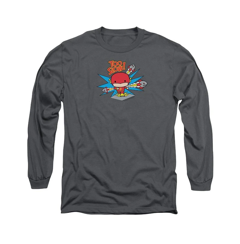 Flash Men's Dc Comics Too Slow Long Sleeve Adult Tee / T-Shirt