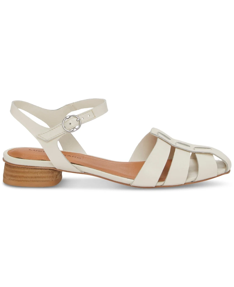 Lucky Brand Women's Zilma Ankle Strap Fisherman Flat Sandals