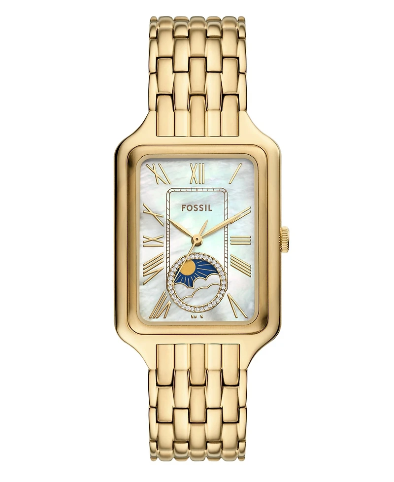 Fossil Women's Raquel Sun Moon Multifunction Gold-Tone Stainless Steel Watch, 29mm